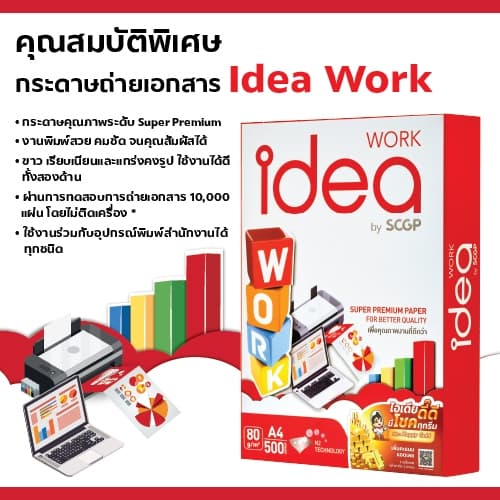 Idea Work กระดาษถ่ายเอกสาร 80 แกรม A4 จำนวน 10 ลัง รูปที่ 4