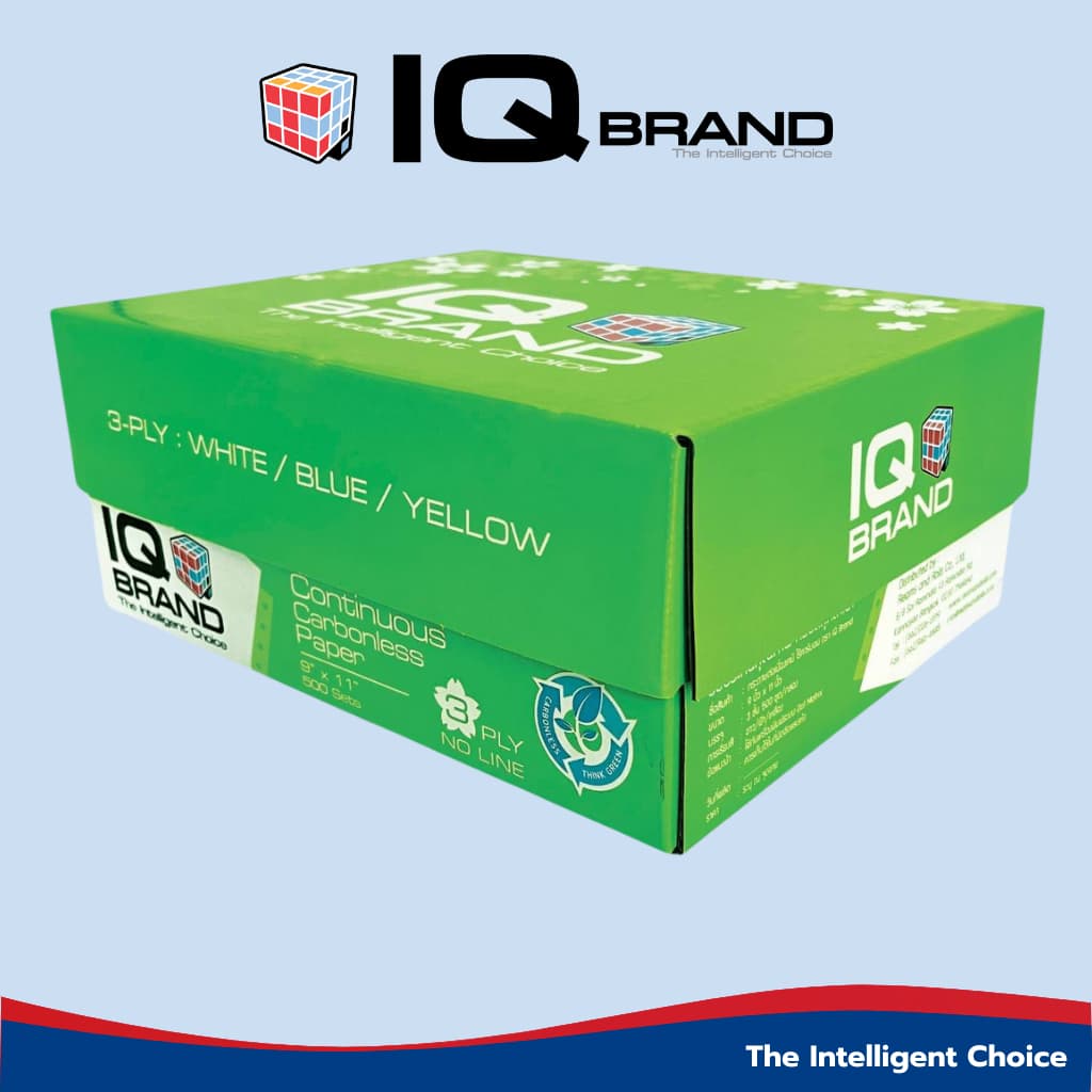 IQ Brand กระดาษต่อเนื่องเคมีสี 9 x 11 3 ชั้น รูปที่ 6