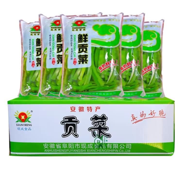 ก๊งฉ่าย งูเขียว ผักส่วยสดหม้อไฟ เคี้ยวกรอบๆ ผักหม้อไฟ ผักมอส 1kg 鲜贡菜 รูปที่ 6