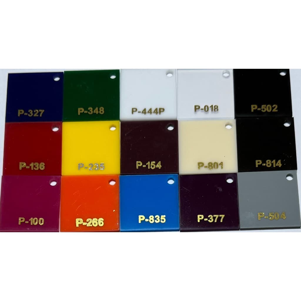 แผ่นอะคริลิคสีๆทึบ ความหนา 1 - 5 มิล ขนาด 30x30 cm มี 17 สี (มีสินค้าพร้อมจัดส่ง)