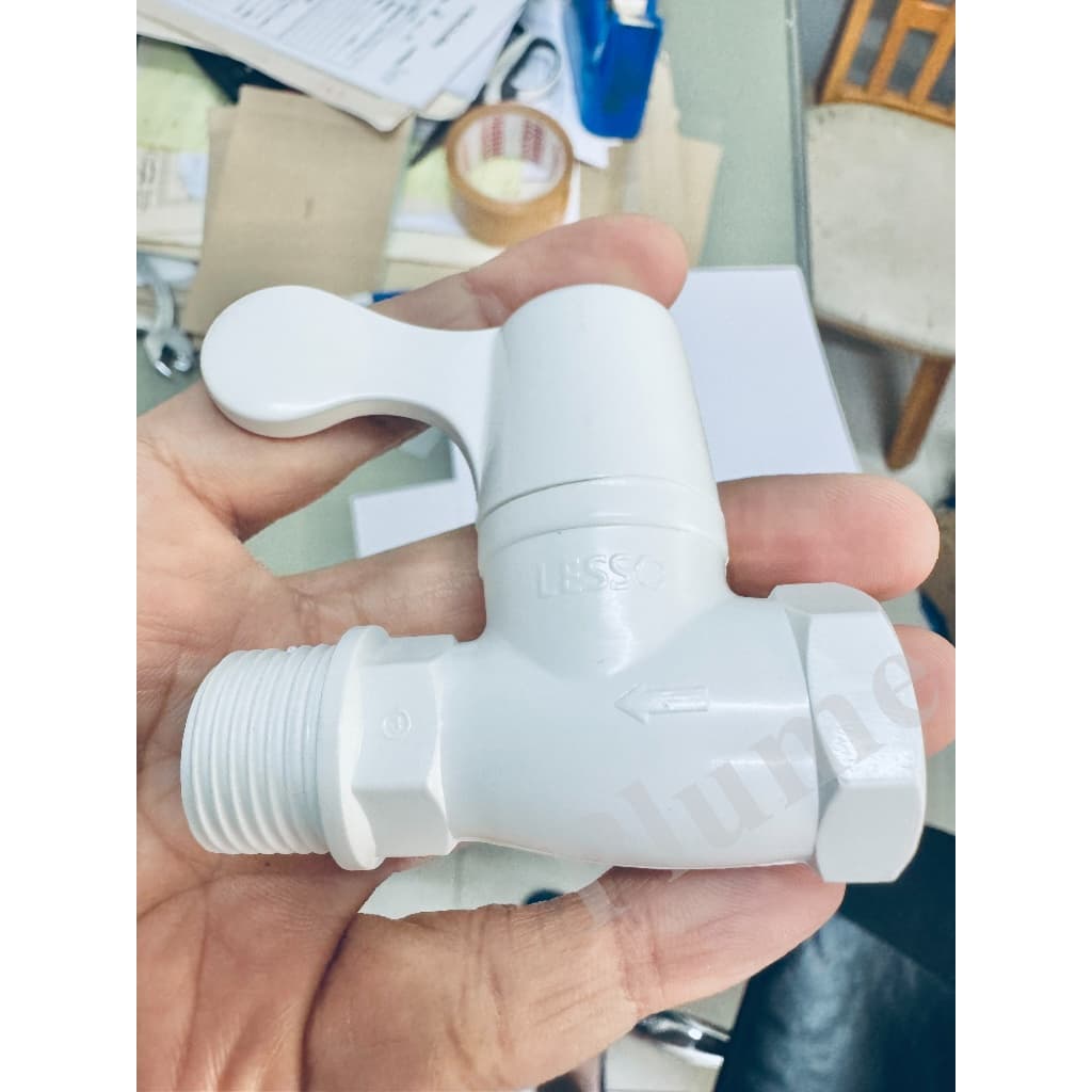 บอลวาล์ว ผ.ม. เกลียวนอก + เกลียวใน ขนาด 1/2" PVC เกรดหนา Food Grade รูปที่ 2