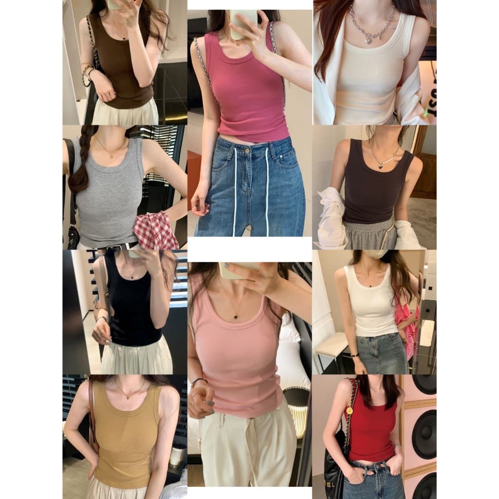 เสื้อกล้ามมีบราในตัว ไม่ต้องใส่เสื้อใน ผ้านุ่มไม่บาง รูปที่ 2