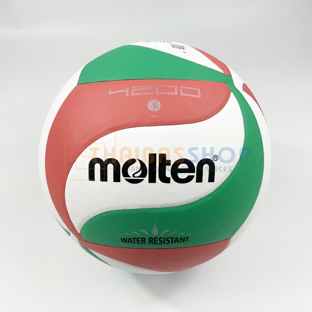 [ของแท้ 100%] ลูกวอลเล่ย์ Molten V5M4200 ของแท้ 100% ลูกไม่ดูดซับน้ำ size 5  หนัง PU ลูกวอลเลย์บอล