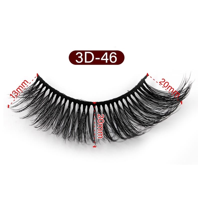 ขนตาปลอม หนา ฟู 3D 5 คู่ Mink Hair False Eyelashes รูปที่ 2
