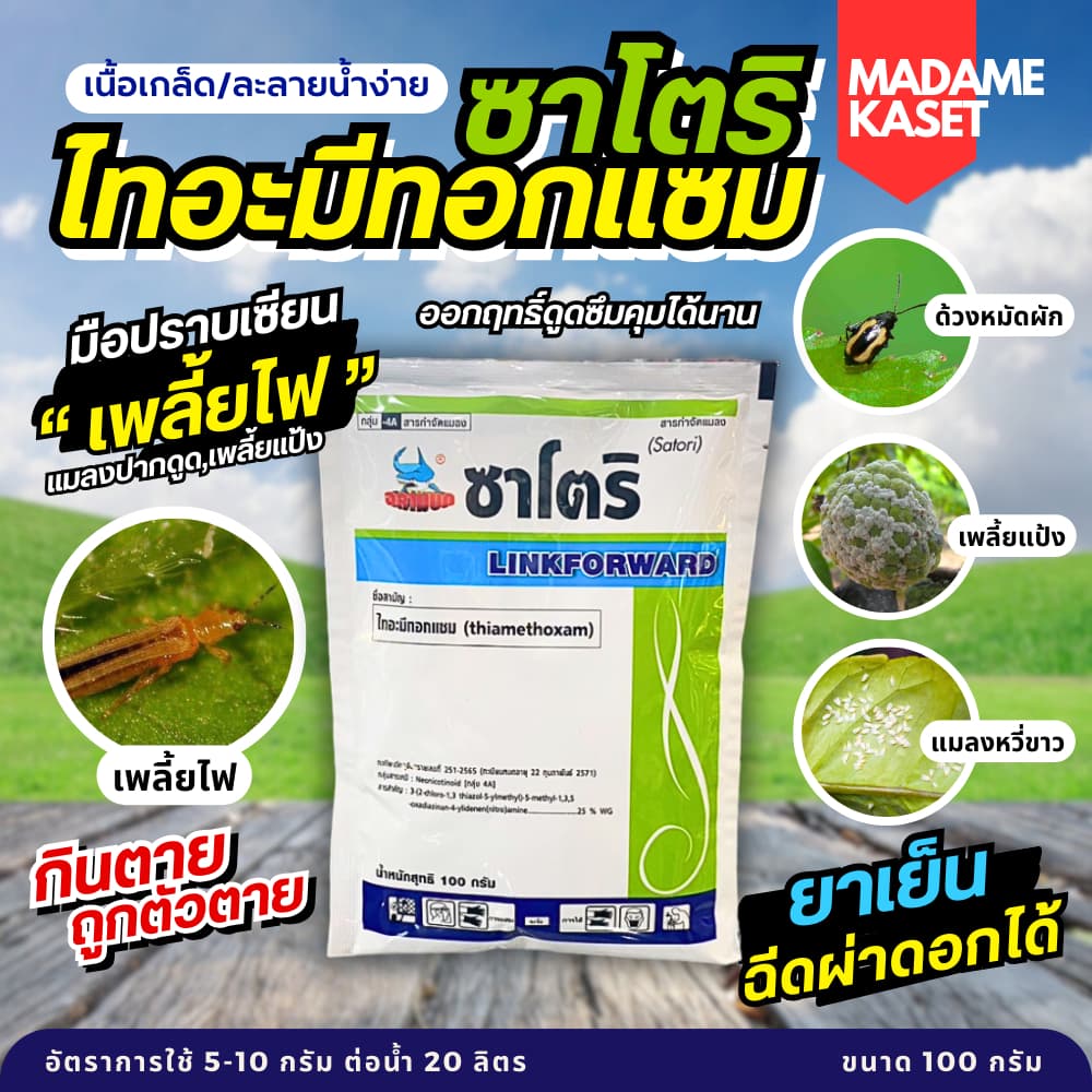 ซาโตริ มือปราบเซียนเพลี้ยไฟ แมลงปากดูด เพลี้ยงแป้ง แมลงหวี่ขาว เพลี้ยอ่อน ด้วงหมัดผัก รูปที่ 1