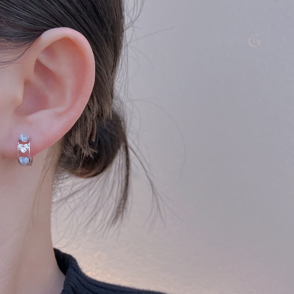 GLAMORต่างหูสวยๆ Unique ต่างหูเงิน ต่างหูดีไซน์สวย ต่างหูเพชร ต่างหูแฟชั่น ตุ้มหูเงิน ตุ้มหูผู้หญิง รูปที่ 6