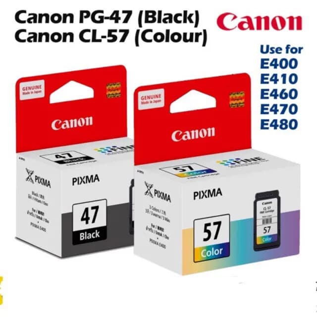 หมึกพิมพ์ INK Canon รุ่น 47 BK 57 สำหรับเครื่อง Canon รุ่น E400 E410 E480/3370/E4270 รูปที่ 3