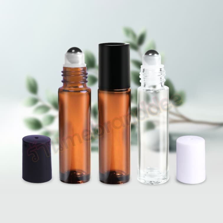ขวดแก้วแบบหนาพร้อมฝาและลูกกลิ้งเหล็กขนาด10ml ใส่น้ำหอม น้ำมันอโรม่า โรลออนน้ำหอม เป็นรีฟิล แกะเติมได้ พกพาสะดวก รูปที่ 5