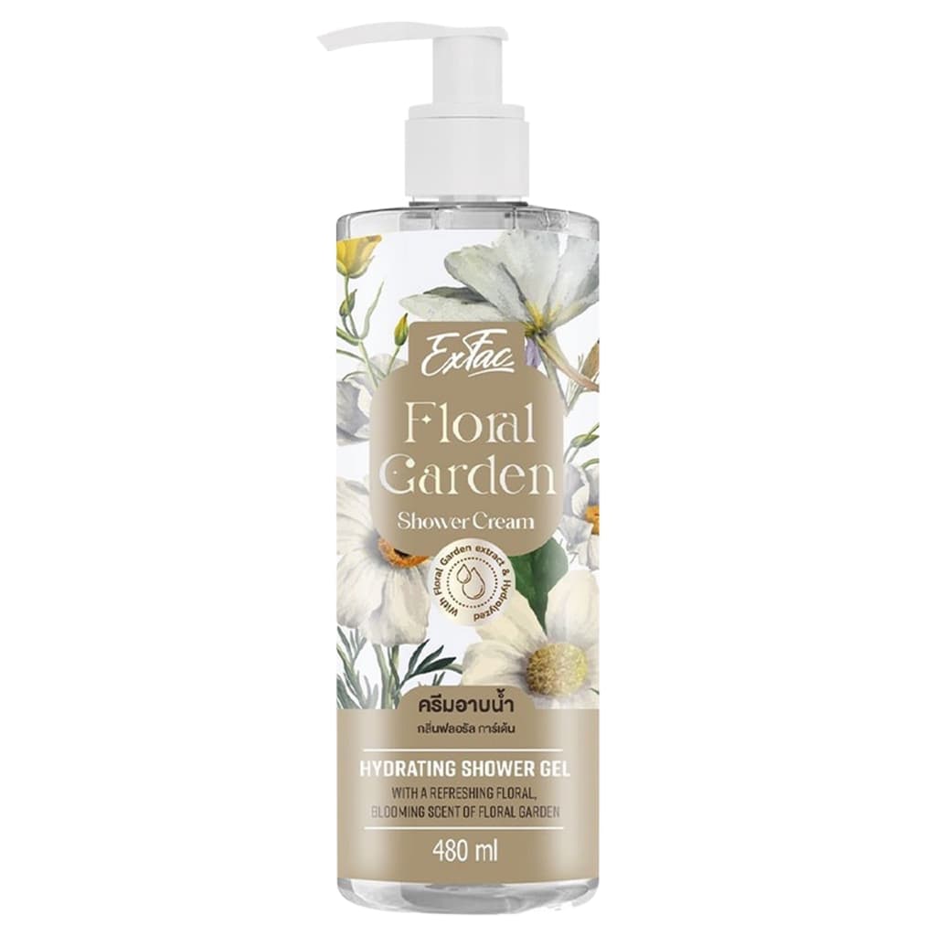 EXFAC - Floral Garden Scent Shower Cream เอ็กแฟค ฟลอรัลการ์เด้น เซนท์ ชาวเวอร์ ครีม รูปที่ 2