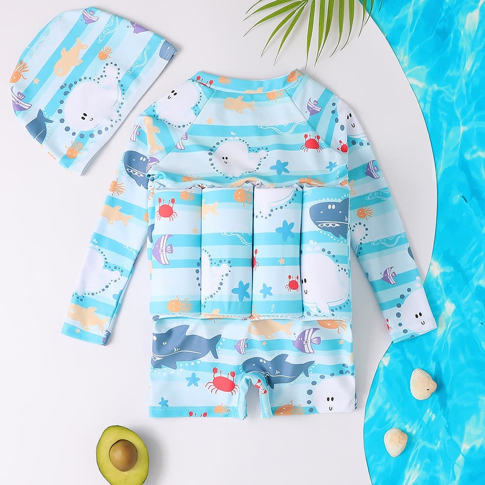 NT Baby - 053 ชุดว่ายน้ำเด็ก ชุดว่ายน้ำเด็กมีชูชีพในตัว ชุดว่ายน้ำลอยน้ำ เด็กผู้ชายเด็กผู้หญิง รูปที่ 4
