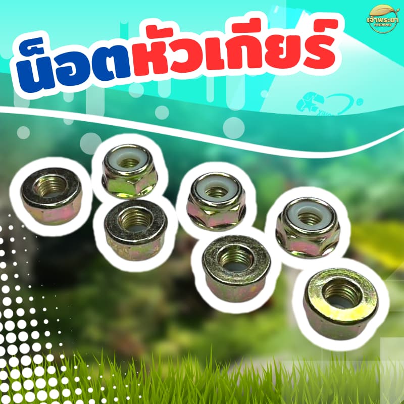 น๊อตหัวเกียร์เครื่องตัดหญ้า เกลียวซ้าย ขนาดมาตราฐาน ทนแรงกระแทกสูง รูปที่ 2