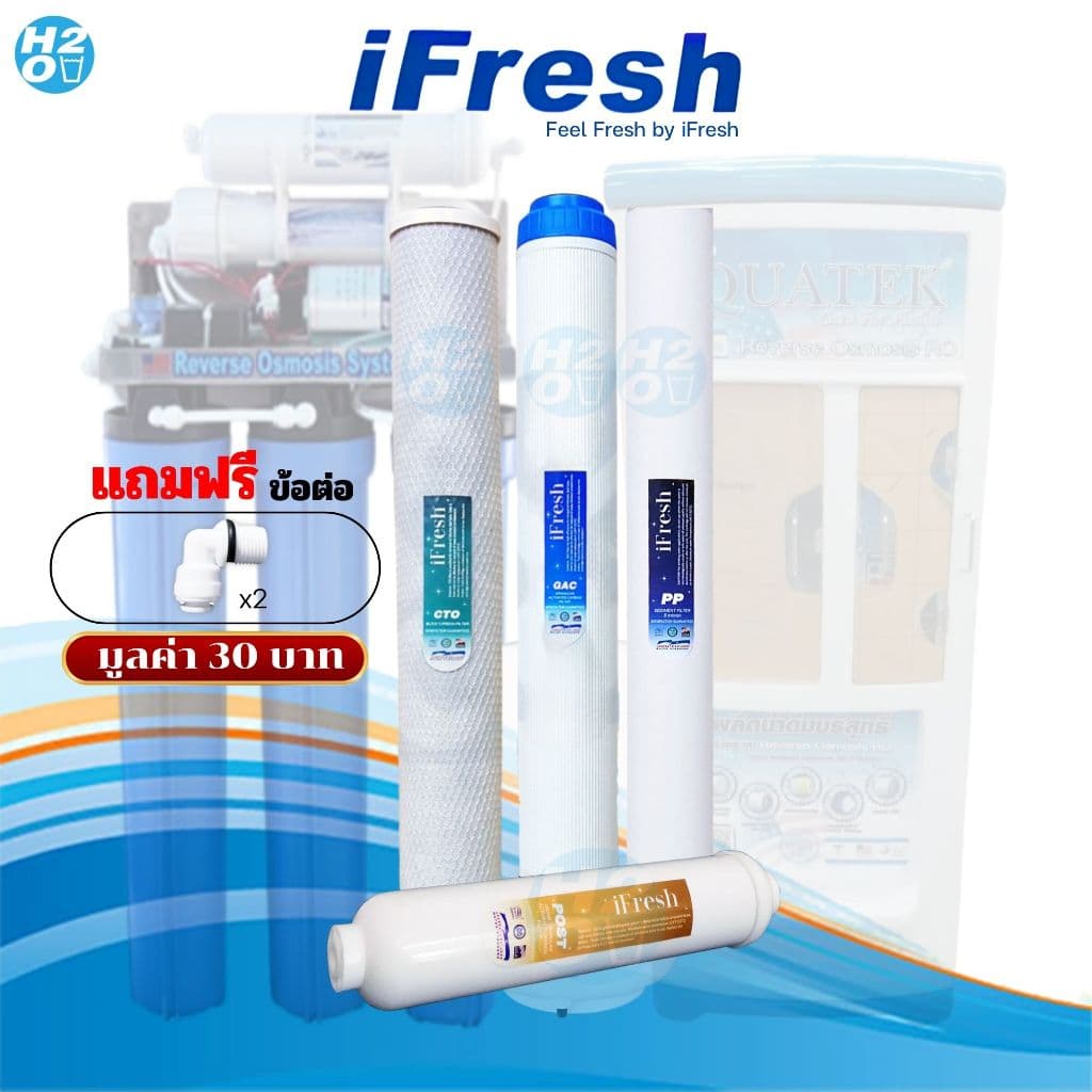 iFresh ชุดไส้กรอง 20 นิ้ว ไส้กรองตู้น้ำหยอดเหรียญ PP Resin Carbon Block Gac ไส้กรอง RO 150G ระบบRO รูปที่ 6