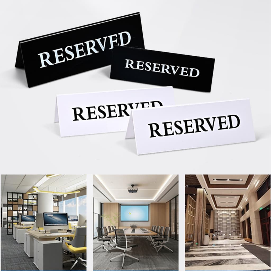 ป้ายจองโต๊ะreserved 15*5ซม.20*7ซม.ป้ายตั้งโต๊ะ อะคริลิค สำหรับร้านอาหาร โรงแรม ร้านกาแฟ รูปที่ 3