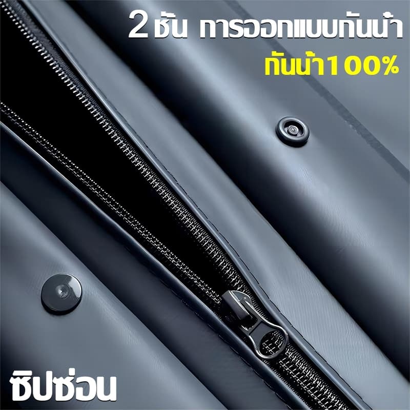 กันการรั่วไหล 360°เสื้อกันฝน ชุดกันฝน ชุดกันฝน ขี่ มอเตอร์ไซค์ กันน้ำ100% มีแถบสะท้อนแสง น้ำหนักเบาพกพาสะดวก รูปที่ 6