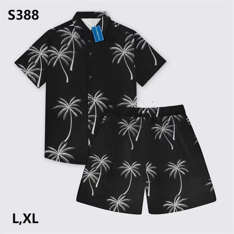 ชุดเซ็ท เสื้อพร้อมกางเกง พิมพ์ลาย ผ้าไหมอิตาลี ผ้าเรียบ ลื่น ทิ้งตัว ระบายอากาศได้ดี S388 รูปที่ 6
