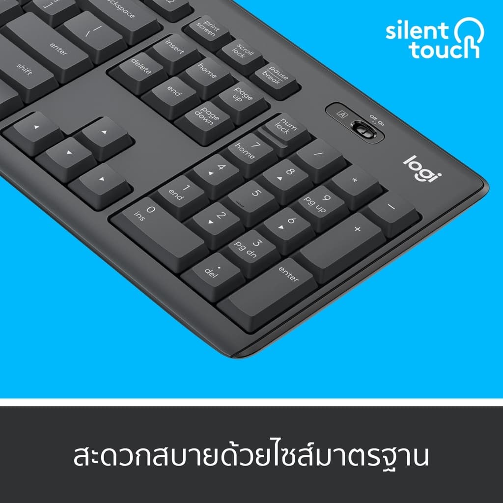 Logitech MK295 Combo Wireless Mouse and Keyboard SilentTouch - คีย์ Th / Eng รูปที่ 3