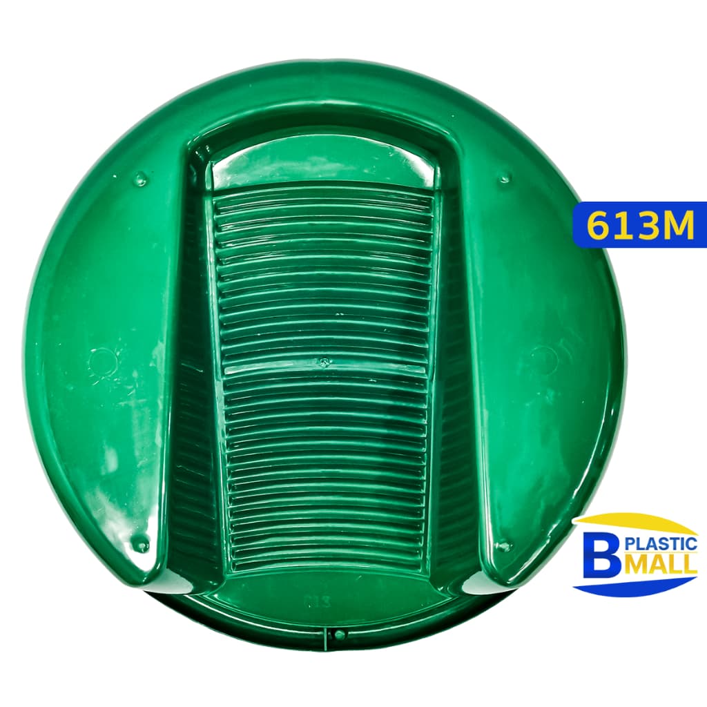 Luckyware กะละมังพลาสติกทรงกลม พร้อมกระดานซักผ้า สีเข้ม รุ่น 613M ขนาด กว้าง 42 x สูง 13 ซม. รูปที่ 4