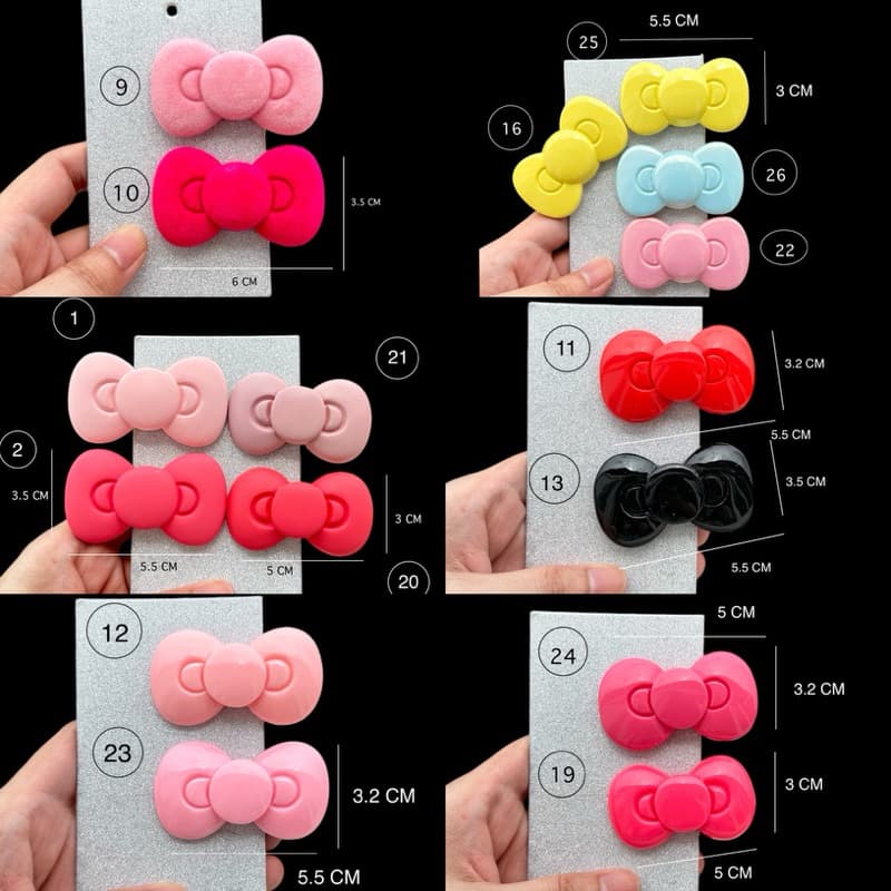 ราคา/ชิ้น B017 กิ๊บติดผม โบว์ติดผม กุหลาบสีชมพู ที่ติดผม ที่หนีบผม เครื่องประดับผม รูปที่ 9