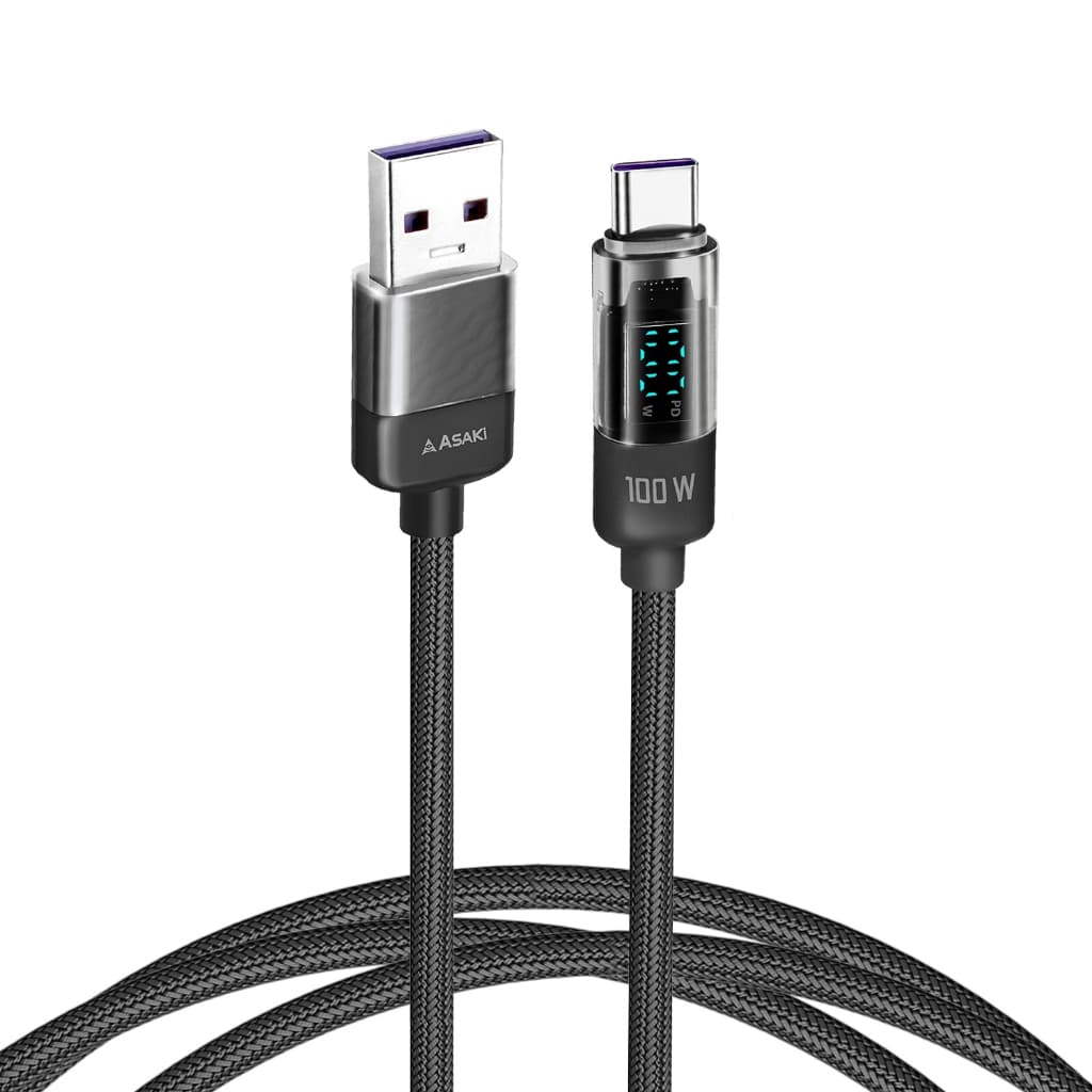 Asaki Type-C USB Charging Cable สายชาร์จไทป์ซี ชาร์จเร็ว 100w ยาว 1.5 เมตร รุ่น A-2314 - รับประกัน 1 ปี รูปที่ 8