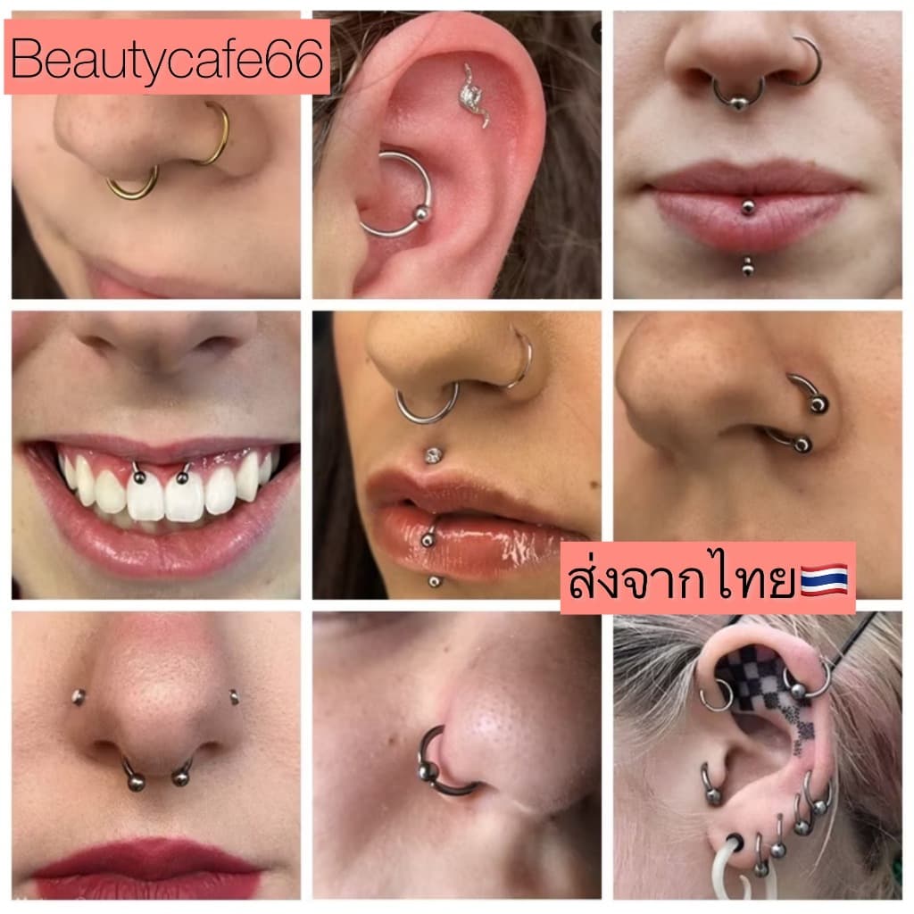 จิวเกือกม้า จิวคิ้ว จิวปาก Septum ใส่ได้ทุกส่วนของร่างกาย Stainless 316L 1 ชิ้น รูปที่ 2