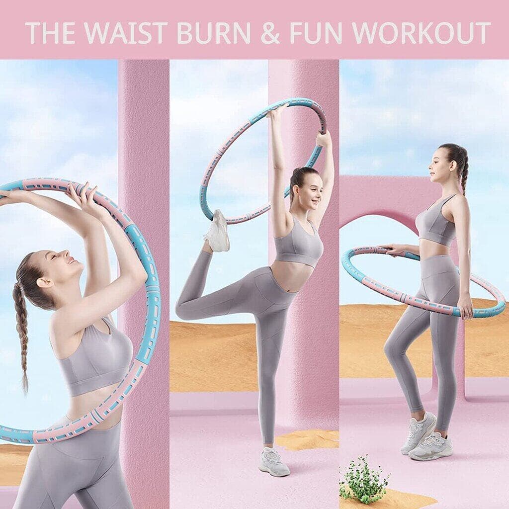 ANGTOP hula hoop 5 kg ลดเอวถอดออกได้ ฮูลาฮูปสำหรับผู้ใหญ่ น้ำหนักปรับได้ โฟมหนาสองชั้น ฮูลาฮูป รูปที่ 9