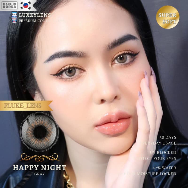 คอนแทคเลนส์ รุ่น Happy Night รุ่นตาเซ็กซี่ ตาคม Luxzylens ใส่สบาย Made in Korea luxzy lens ve รูปที่ 5
