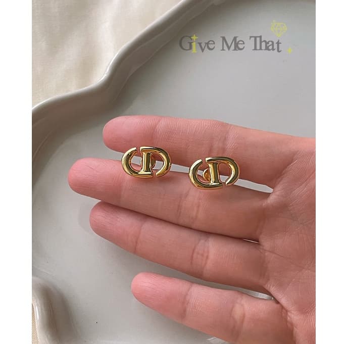 ต่างหูเงินแท้!!925 แบบห่วง วัสดุทองคำชุบ18K งานพรีเมี่ยม รุ่นCD งานHi-end พรีเมี่ยม สไตล์มินิมอล Minimal Givemethat รูปที่ 4