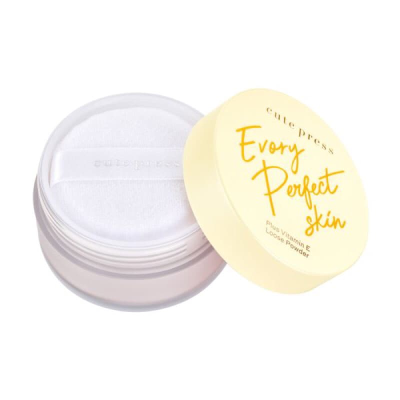 ของแท้ แป้งฝุ่น Cute Press Evory Perfect Skin Plus Vitamin E Loose Powder คิวท์เพรส รูปที่ 3