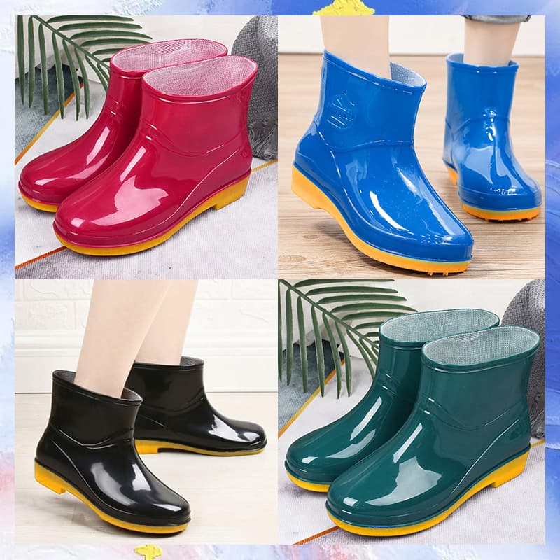 Luckkyshoes สินค้าใหม่ รองเท้าบูทแฟชั่น เหมาะสำหรับงานหน้าฝน กันน้ำได้อย่างดี ถึงจะเลอะแค่ไหนก็ทำความสะอาดง่ายอย รูปที่ 2
