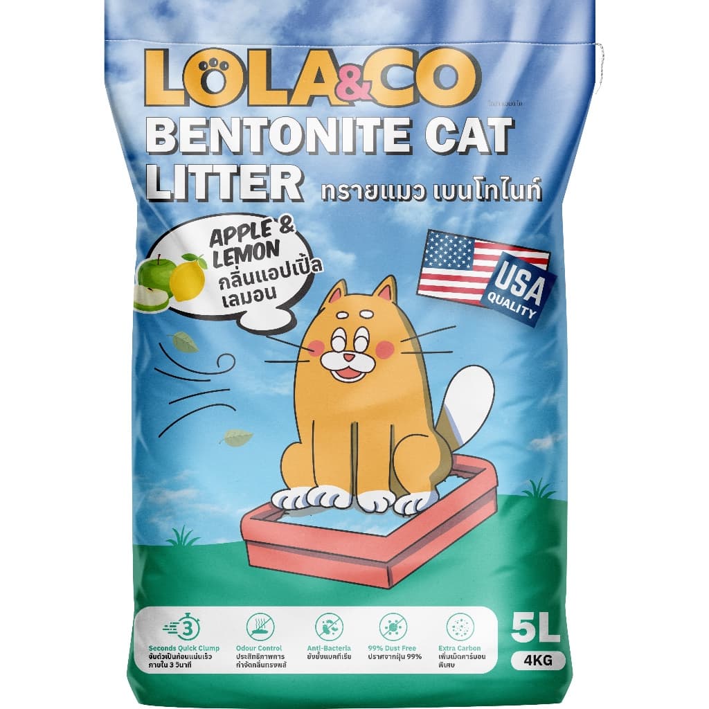 Lola & Co ทรายแมว Bentonite ขนาด 5ลิตร และ 10ลิตร รูปที่ 4