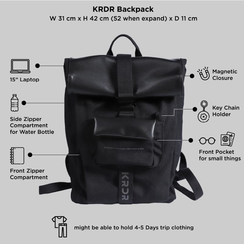 กระเป๋าเป้ KRDR Backpack V2 รูปที่ 6