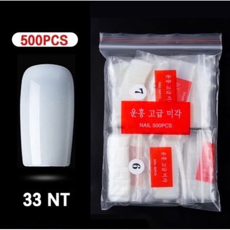 เล็บPVC รหัส33 ทรงเหลี่ยมยาว 500 ชิ้น/แพค มีเบอร์ 0-9 รูปที่ 5