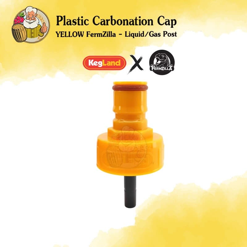 ฝาคาร์บอเนต สำหรับถังหมัก FermZilla Liquid / Gas Plastic Carbonation Cap RED / YELLOW รูปที่ 3