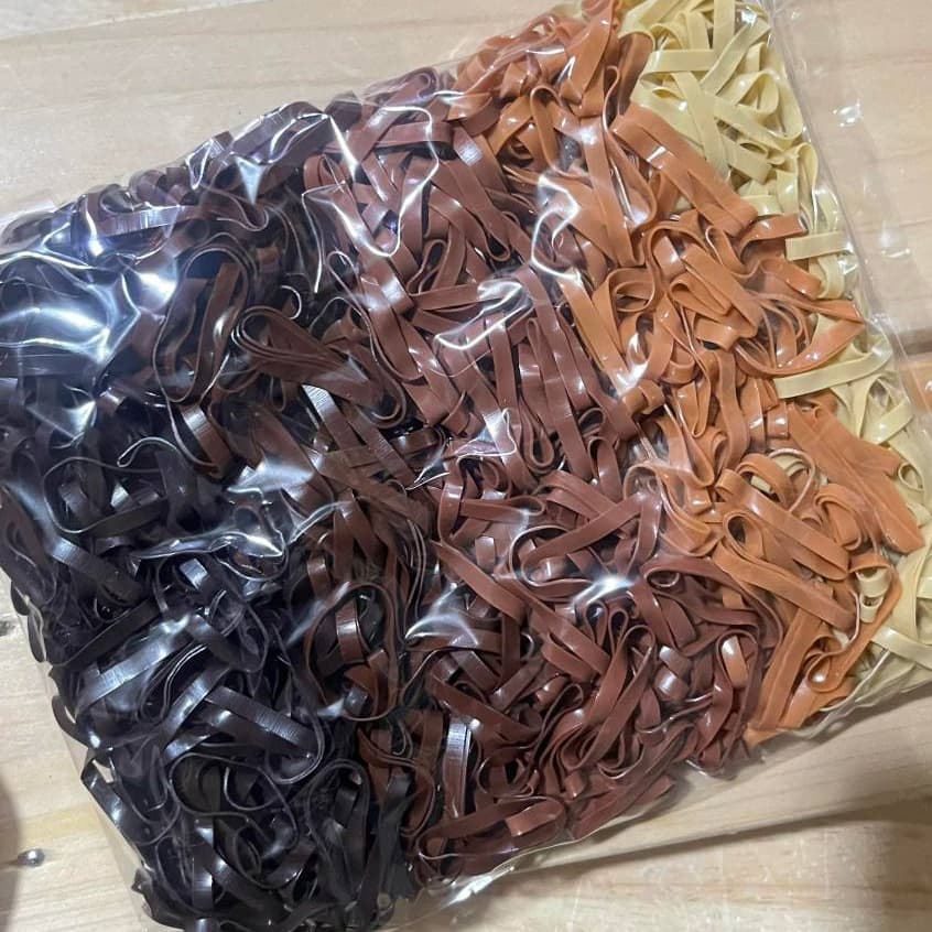 หนังยางรัดผม หนังยางมัดผม 500เส้น++ เส้นใหญ่ เหนียวทน ไม่ขาดง่าย รูปที่ 6