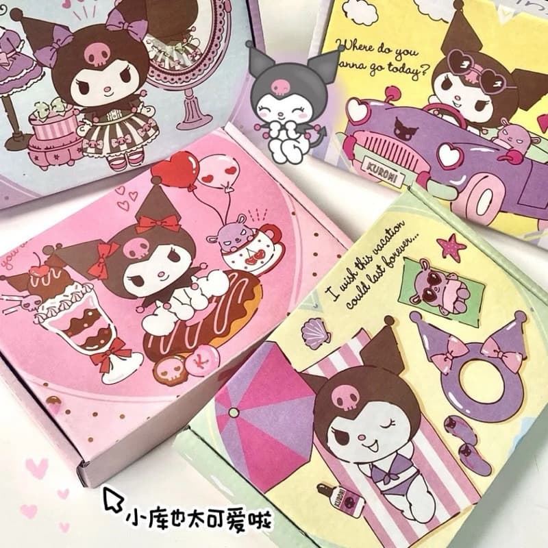 มีส่งด่วน รวมทุกลาย กล่องพัสดุแบบพับ ลายการ์ตูน Sanrio พิมพ์ลายชัดสีเข้ม น่ารัก ของขวัญ รูปที่ 5