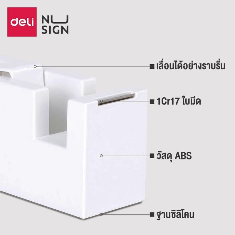 แท่นตัดเทป แท่นเทปใส Deli ใช้กับขนาดเทปกว้าง 18 mm ลายminimal สวยงาม เก๋เก๋ กระทัดรัด รูปที่ 7
