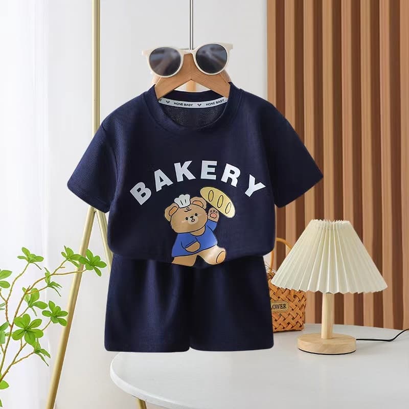 BAKERY05 ชุดเซ็ตเด็ก เสื้อแขนสั้นและกางเกงขาสั้น ชุดเจ้าหมี รูปที่ 6