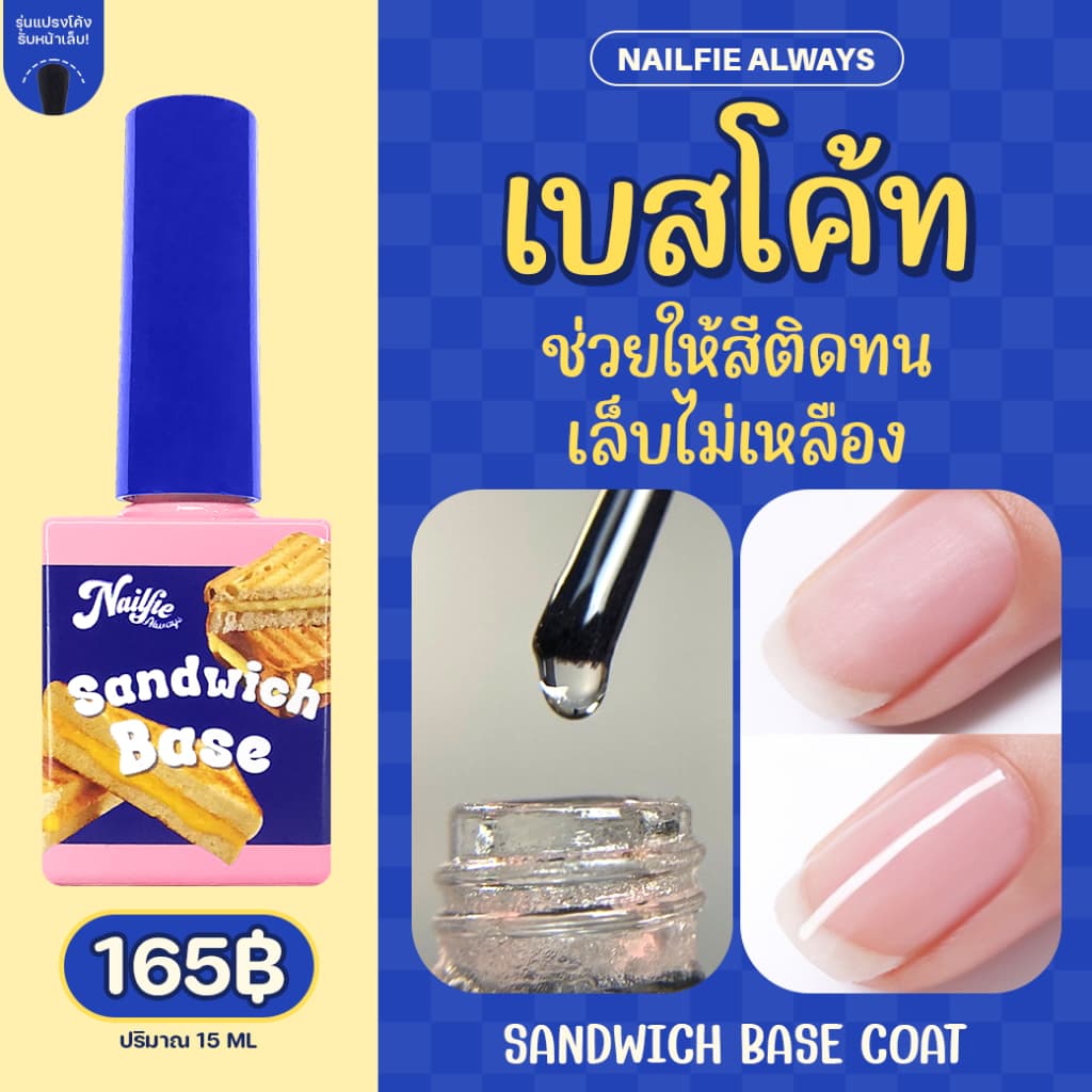 ท๊อปกระจก เงาตาแตก!! Nailfie Super top coat / Base coat /Top 3D เซทสุดคุ้ม เงาสุด รูปที่ 3