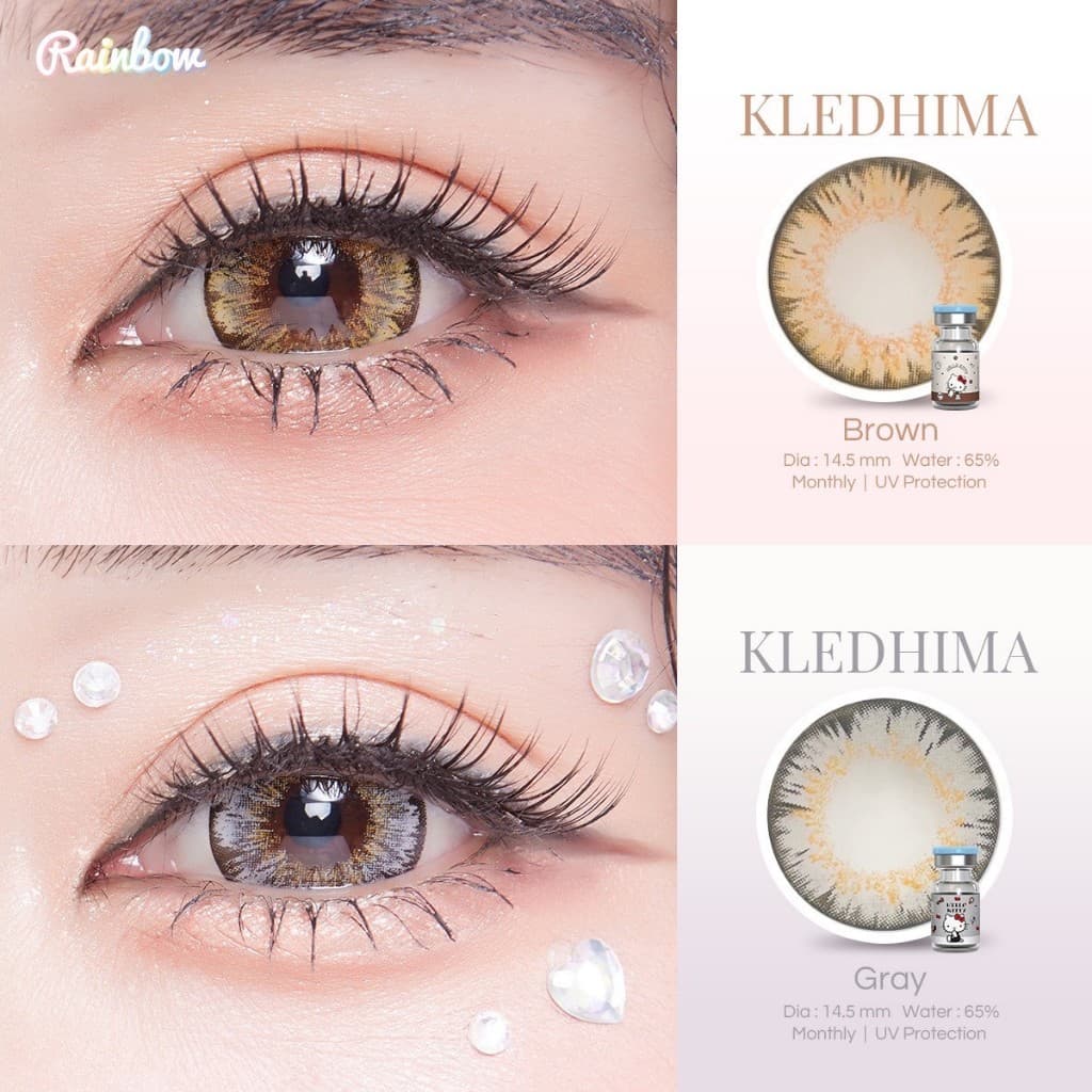 RainbowLens KLED HIMA คอนแทคเลนส์ ค่าอมน้ำสูง เลนส์กัน UV นำเข้าจากเกาหลี ลิขสิทธิ์ Sanrio แท้ รูปที่ 1