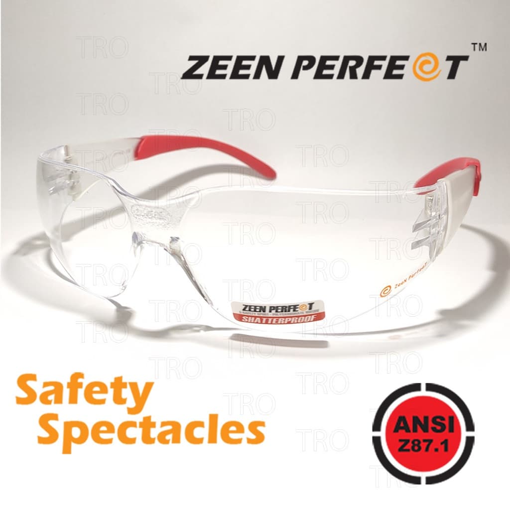 แว่น Safety ZEEN PERFECT รุ่น 9060TIP ขาสี Passes ANSI Z87.1 USA Standard ALL UV Protection รูปที่ 8