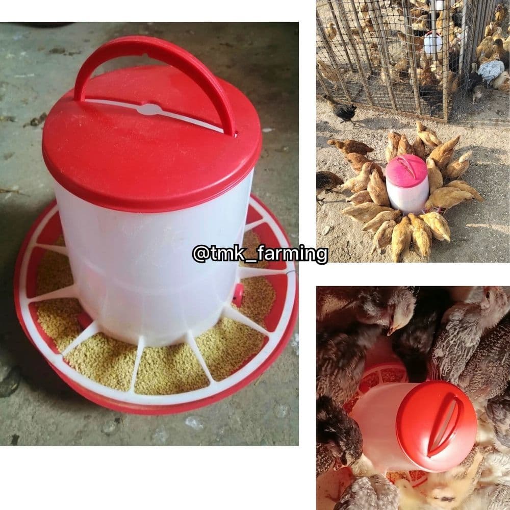 ถังอาหารไก่ ที่ให้อาหารไก่ ถ้วยให้อาหารไก่ ป้องกันไก่เขี่ย รูปที่ 2