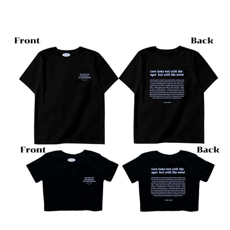 Resign studio เสื้อยืด Crop & Oversize - Love with you รูปที่ 1