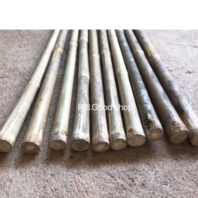 ด้ามไม้ไผ่ยาว 110 เซนติเมตร กว้ง1.5-2.2 #ด้ามไม้กวาด แบบสีธรรมชาติ,แบบลงแชล็ค รูปที่ 5