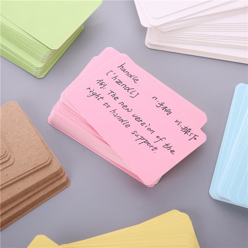 การ์ดขนาดเล็ก มุมโค้งมน ขนาด8.9*5.2cm.จำนวน100แผ่น/กล่อง เหมาะสำหรับหลากหลายโอกาส สินค้า รูปที่ 2