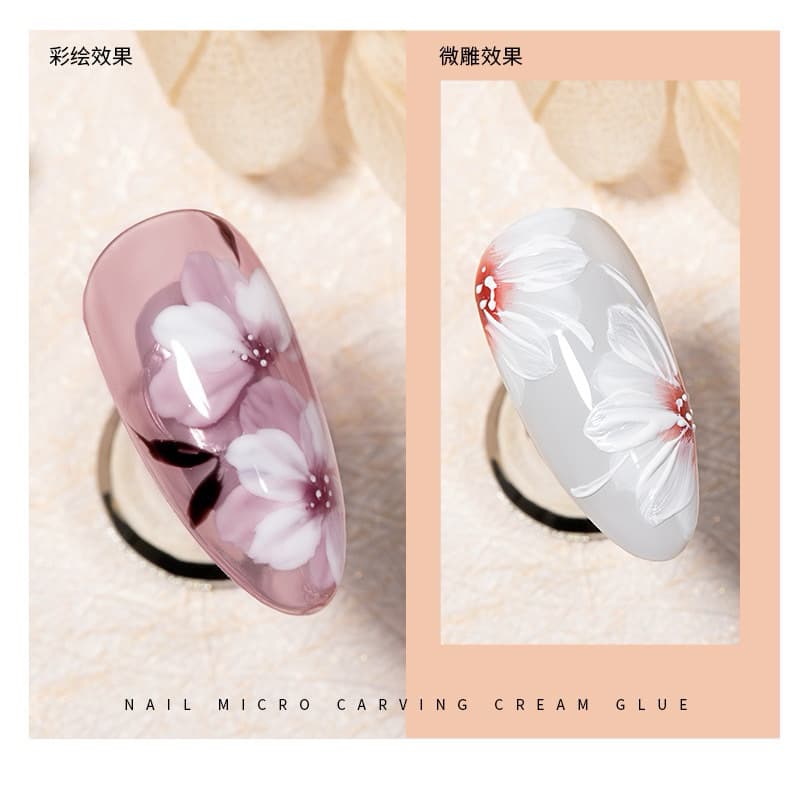 Cowsar เจลเพ้นท์เล็บ สำหรัยเพ้นท์ลายนูน วาดลายเส้นสีขาว สีดำ สามารถขัดผงทับได้ รูปที่ 2