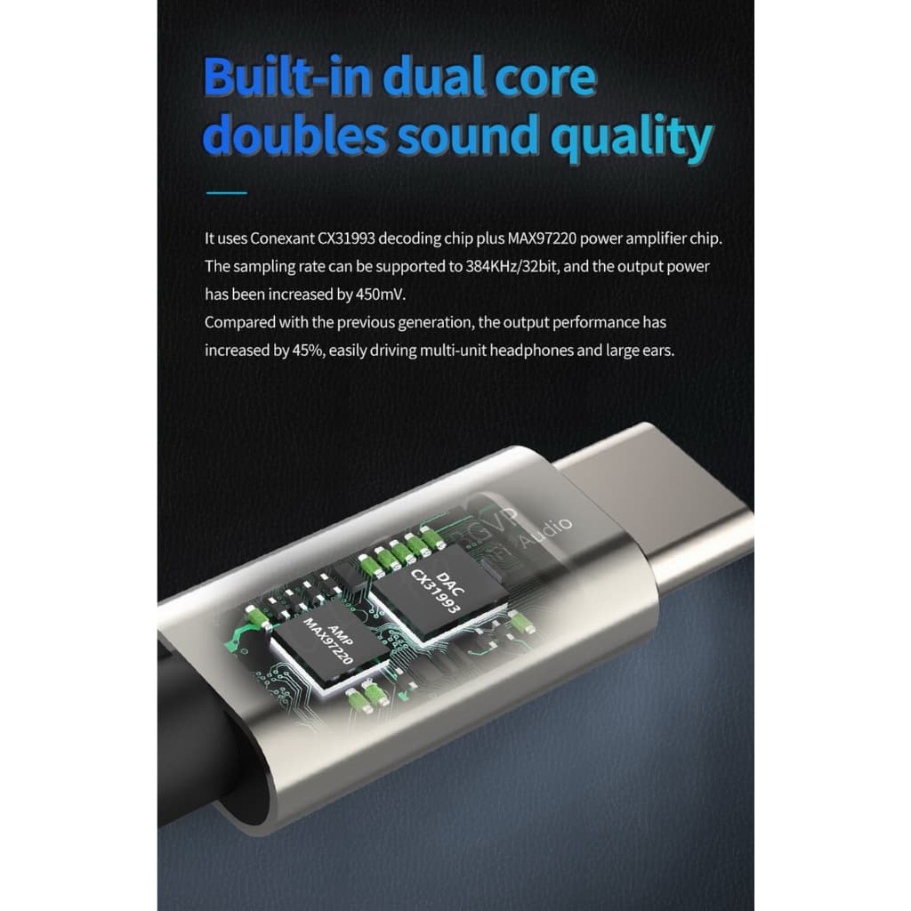 BGVP T01 PRO Portable DAC/AMP หางหนู ชิป CX31993, MAX97220 รองรับ 32bit/384kHz ประกันศูนย์ไทย รูปที่ 3