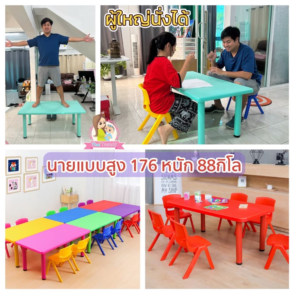 โต๊ะเขียนหนังสือเด็ก เก้าอี้นักเรียน ทำการบ้านเด็ก กินข้าว รูปที่ 2