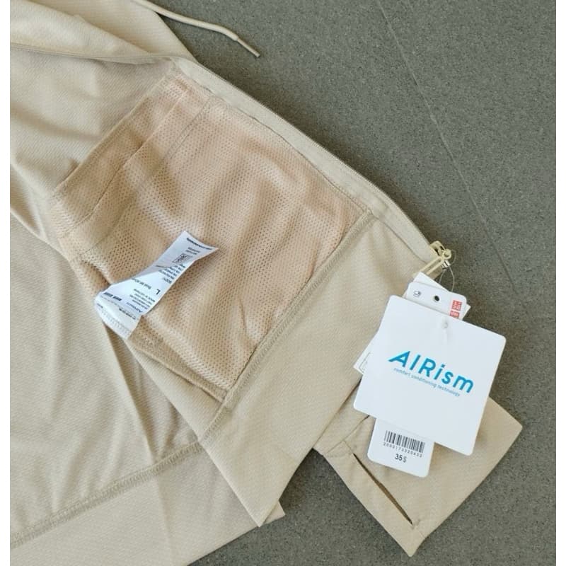 AIRism UV Protection เสื้อแขนยาวกันยูวี สีครีม รูปที่ 7