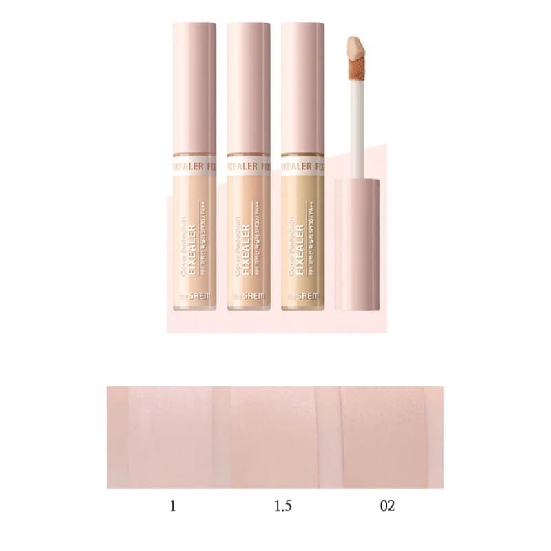 The Saem Cover Perfection Fixealer 6.5g คอลซีลเลอร์ปกปิดแน่น ติดทน เกลี่ยง่าย ไม่ติดแมส รูปที่ 5