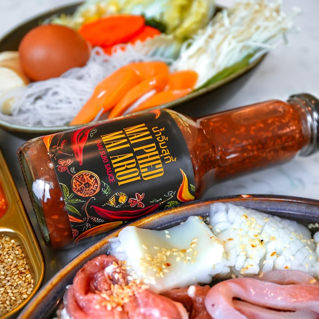 SUKI & BBQ Sauce 380g น้ำจิ้มสุกี้อร่อยมากเผ็ด รสชาติเป็นเอกลักษณ์ แบรนด์ "Mai Phed Mai Aroi" รูปที่ 4